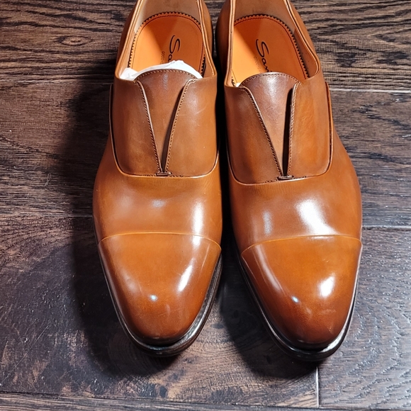 Santoni NWT brown dress shoes size 11.5 - Picture 7 of 10